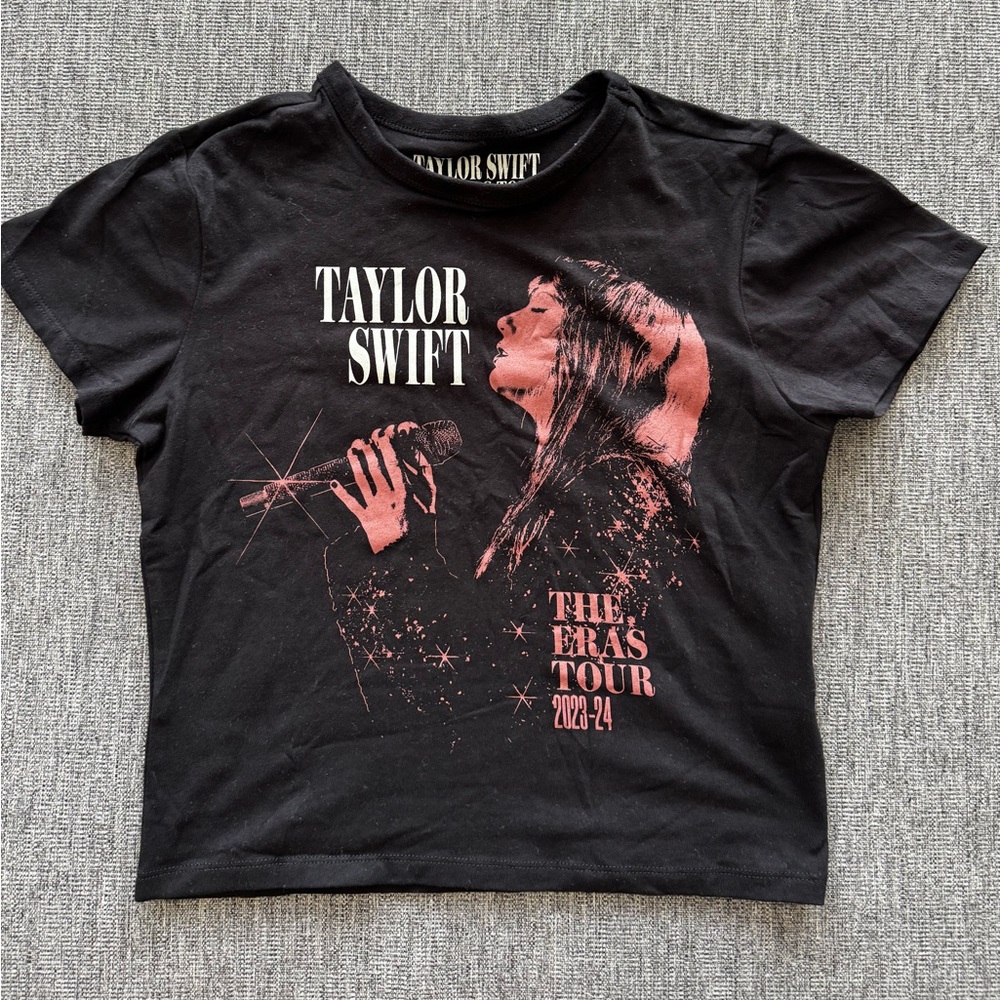 Taylor Swift The Eras Tour Black Baby Tee ATW Size M